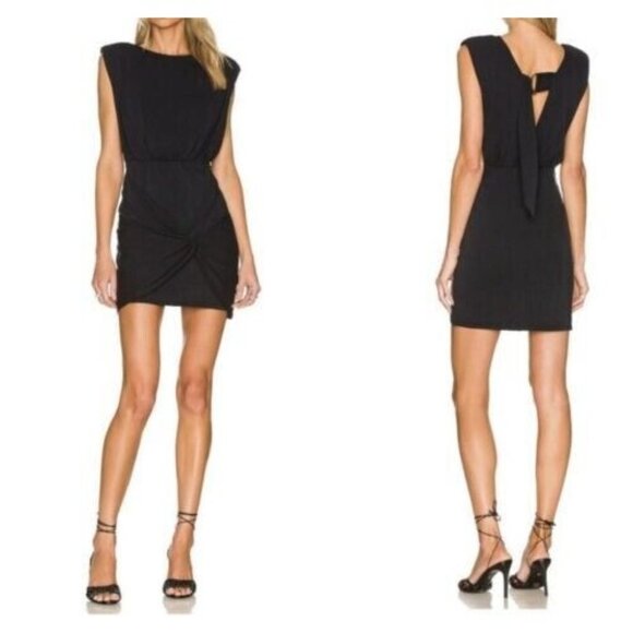Free People Dresses & Skirts - Free People Runaway Knit Mini Dress Size S Black Twist Detail on Skirt NWT